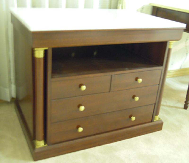 TV stand model number: 0630212/Mahogany